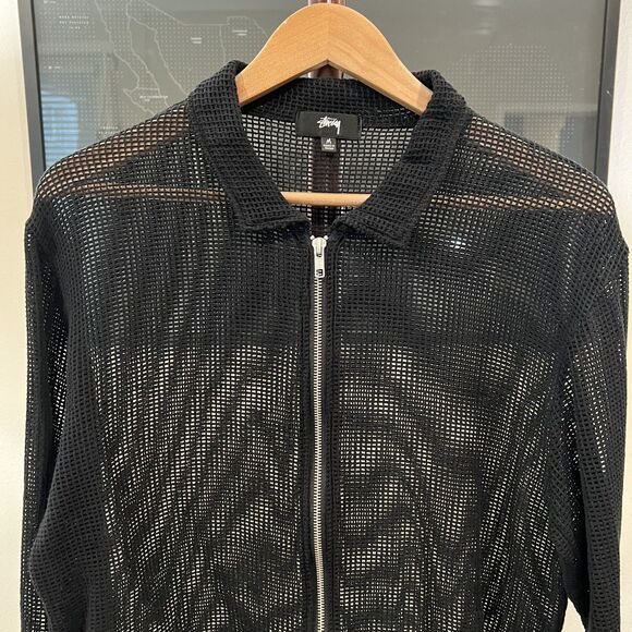 Stussy (Japan) - Sheer Mesh Zip Up (#1140287) - Black - Picture 4 of 6